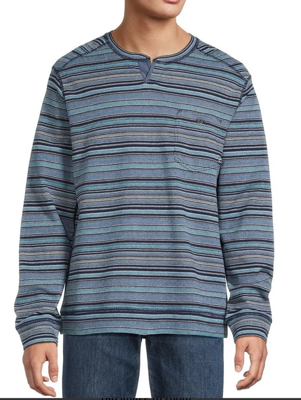 Tommy Bahama San Felipe Stripe Baja Abaco Pullover - Organic Cotton - Men's M
